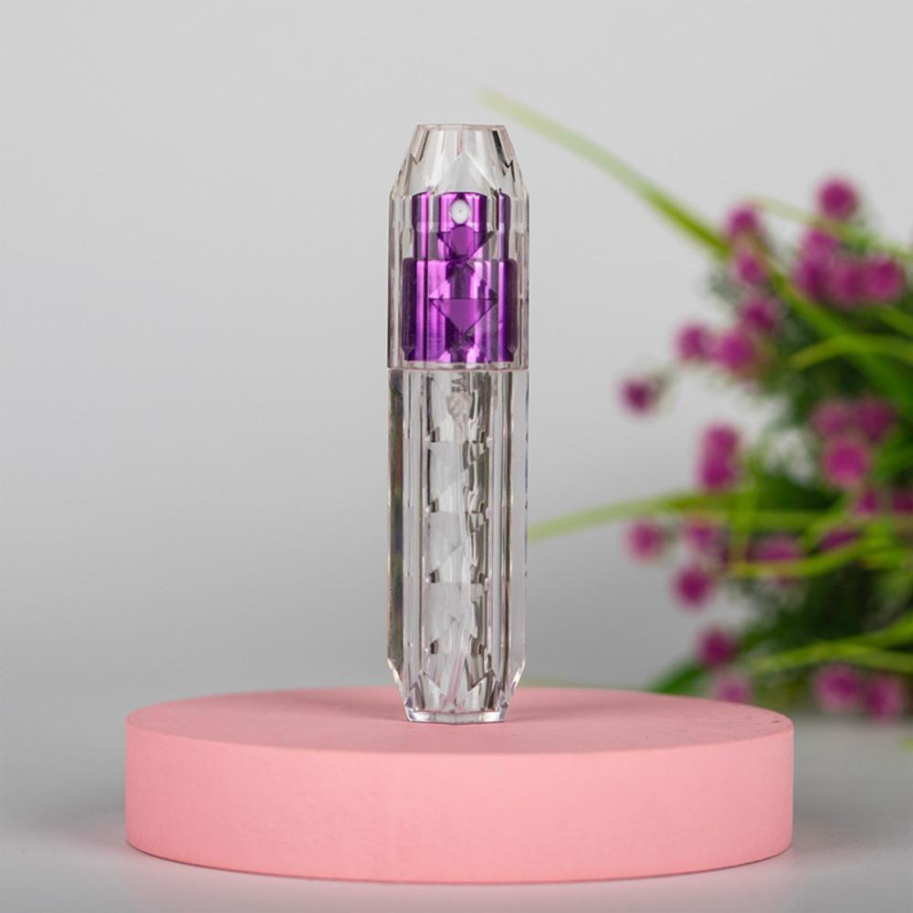 

Portable 5ml Perfume Refill Bottle Glass Crystal With Spray Perfume Atomizer Refillable Mini Liquid Container Travel фиолетовый