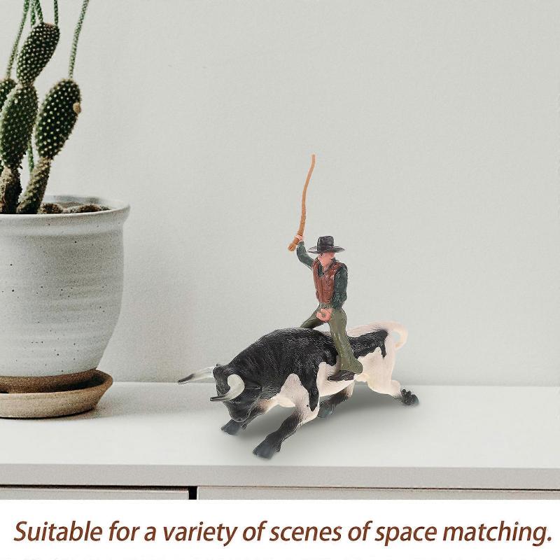 1 Sada Model Býčích Zápasů Kovboj Španělské Býčí Zápasy Hračky Realistická Figurka Kovboje Býka Hračka