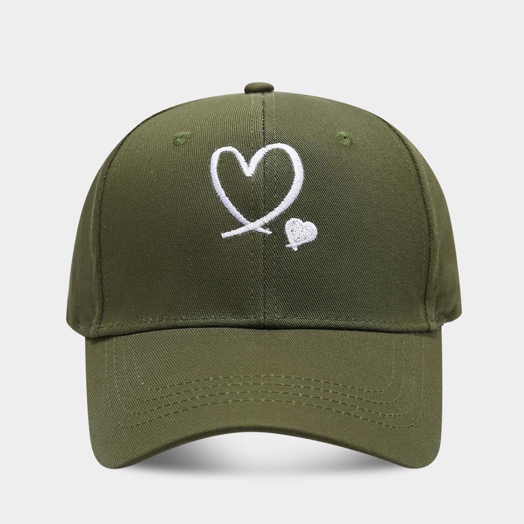 Bestickte Herzmuster Personalisierte Baumwoll-Baseballkappe für Männer und Frauen Personalisierte Papa-Kappen Sorority-Hut