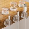 5/10PCS Transparent Phone Cable Clips Under Desk Cord Holder Wire Smooth Management Keeper Office Kitchen Cable Organizer