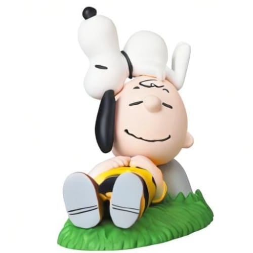 UDF Ultra Detail Figure No. 681 PEANUTS SERIES 13 NAPPING CHARLIE BROWN & SNOOPY, approximately 87mm tall, non-scale, pre-painted, fully assembled fig
