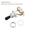 uxcell 3 Way Short Straight Guitar Toggle Switch Pickup Selector with Silver Black Tip Knob Cap for Electric Guitar Parts Replacement