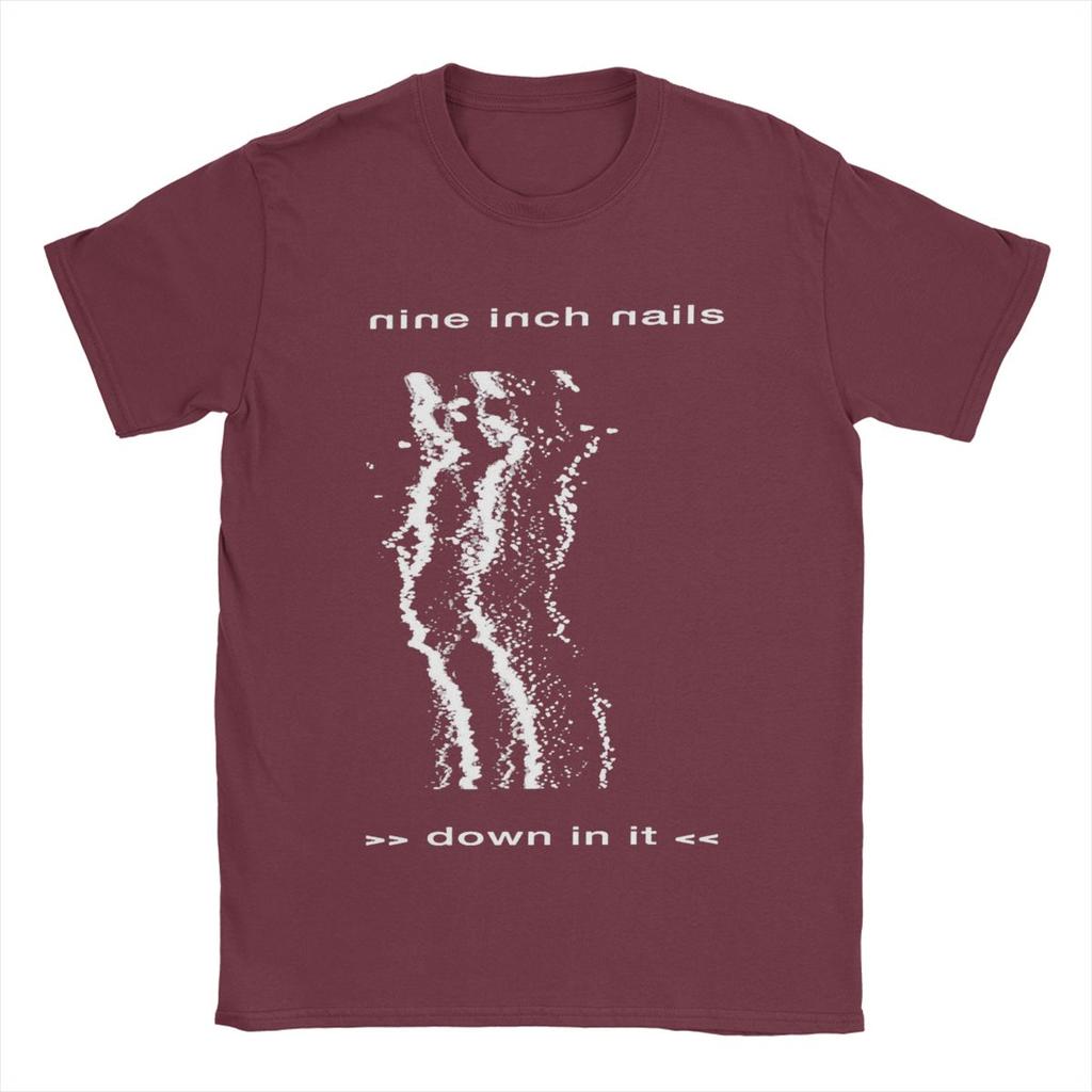 The Nails Down In Nine Inch Nails NIN T Shirt Men 100% Cotton Vintage T-Shirts Crewneck Tees Short Sleeve Clothes Gift Idea