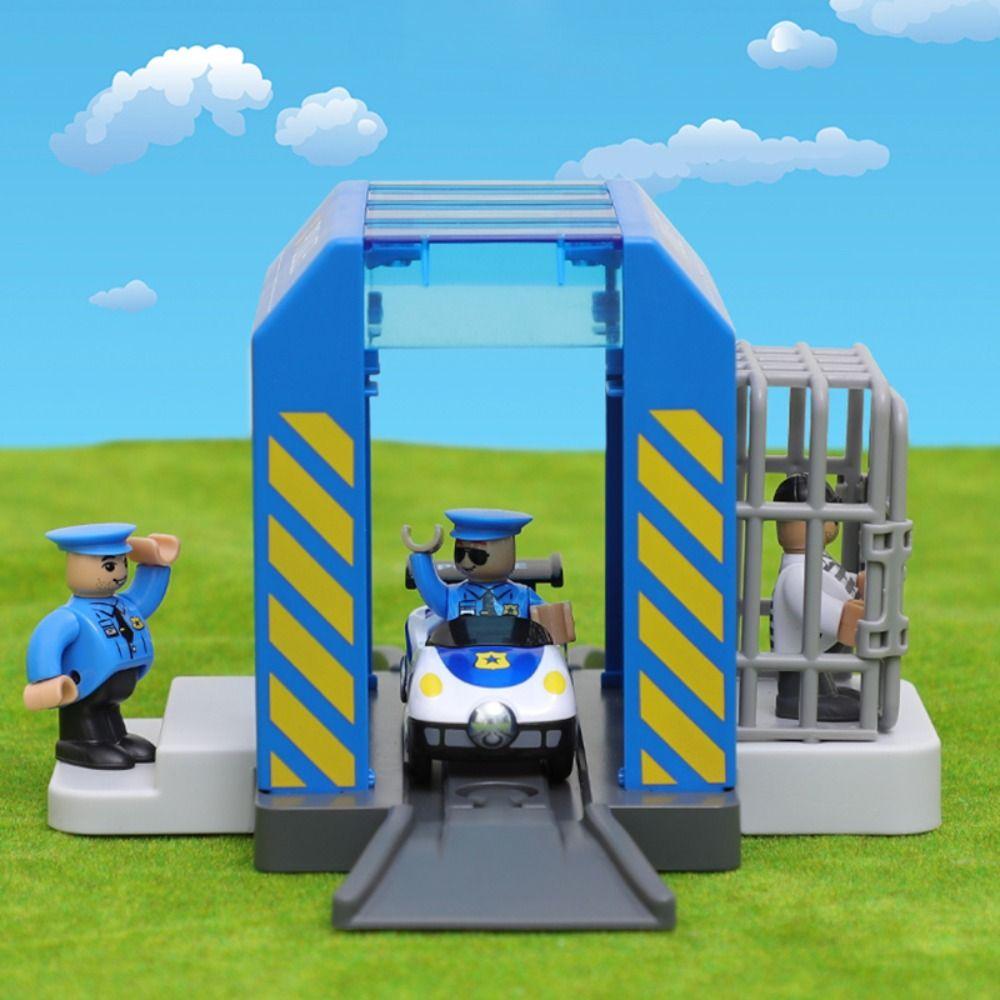 Car Wash Room Wooden Train Tracks Railway Toys Simulation Plastic Toy Set  Children Gift