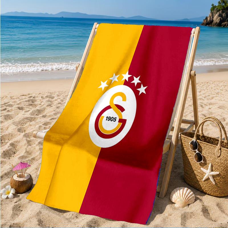 Galatasaray Football Club Crest Beach Towel, Quick-drying, Easy to Care for, Suitable for Both Fitness and Beach Vacations,Sports Essential