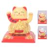 Lucky Waving Cat Solar Powered Decorative Plastic Lucky Cat Decoration Exquisite Hand Made Attract Wealth for Shops for Car