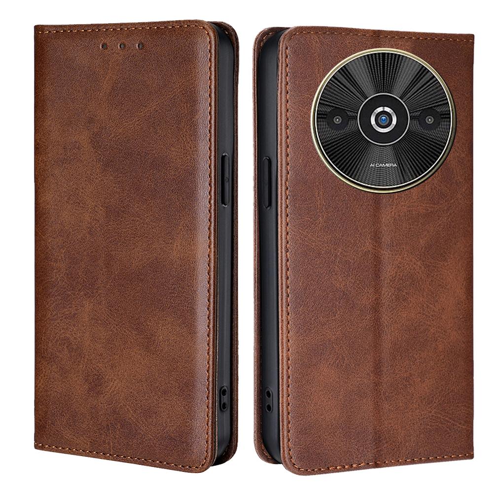 For Xiaomi Redmi A3/Poco C61 4G Leather Case Magnetic Calf Textured Mobile Phone Cover