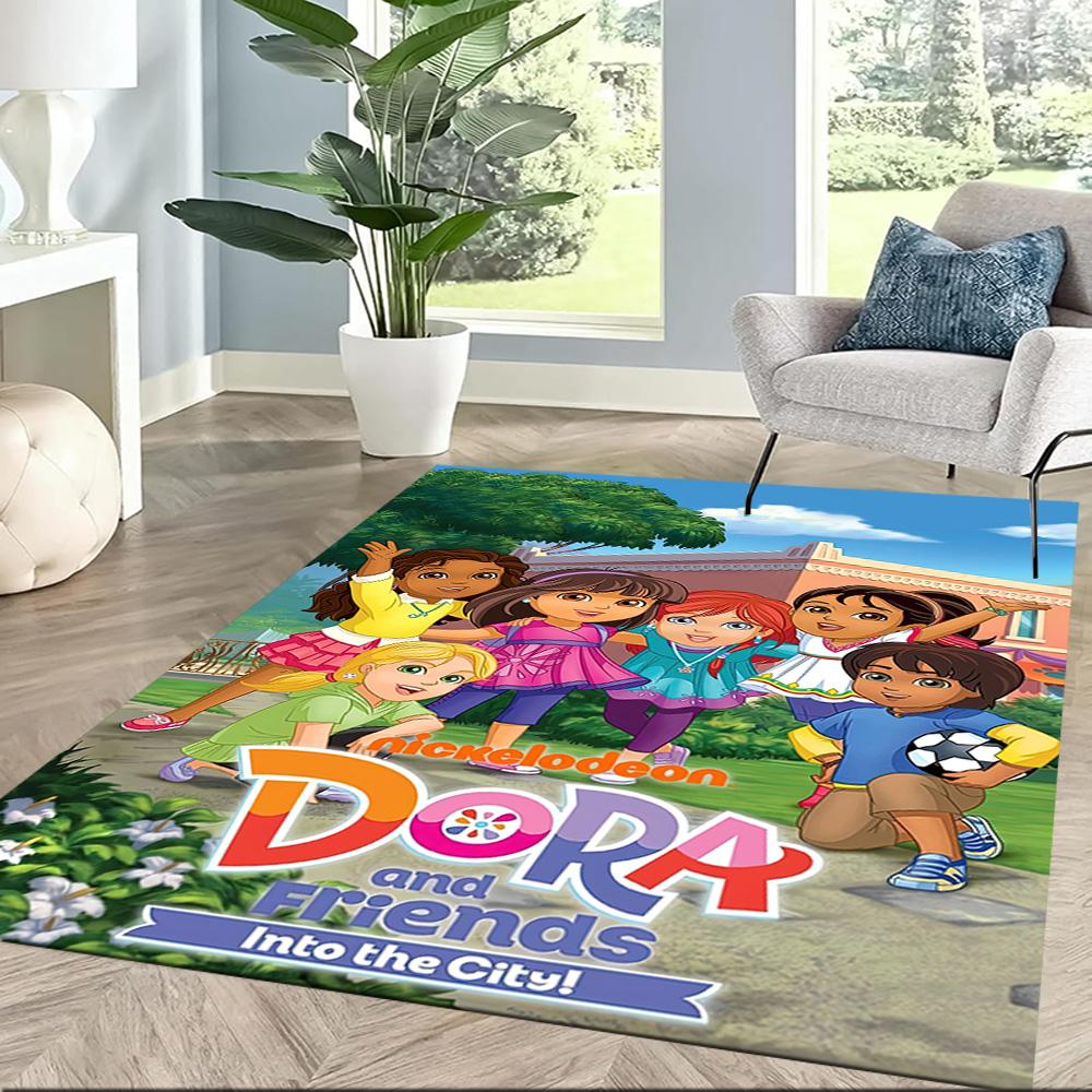 Dora Explorer Floor Rug Office Rug Design for Dormitory Balcony Bedrooms Game Room Anti-slip Rug Decorate Offices Wedding Party Gift