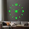 Digital Clock Wall Clock Simple 3D Three-dimensional Home Decoration Wall Clock Personalized Punch-free Wall Clock