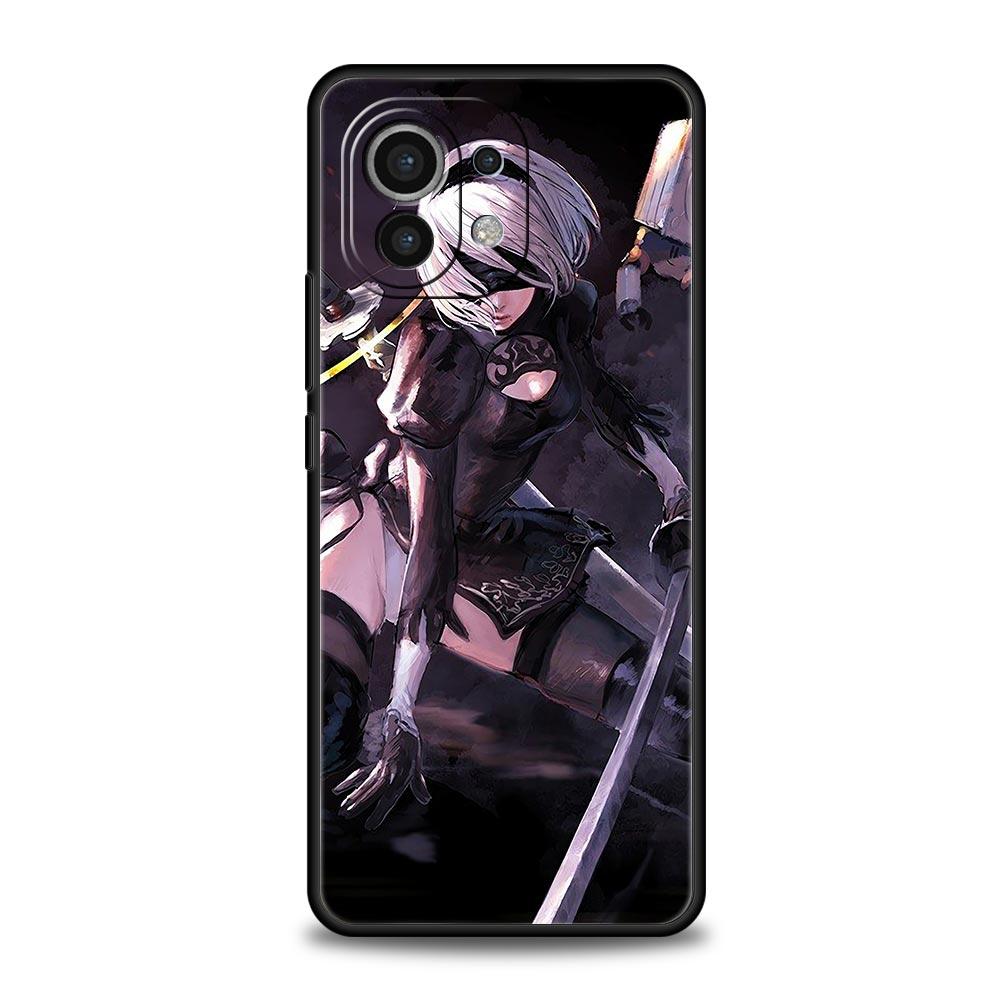 Nier Automata Cartoon Phone Case for Xiaomi Poco X3 NFC F3 M3 M4 Mi Note 10 12 11 Ultra 11T Pro 10T Lite 5G 9T 11i 11X Cover