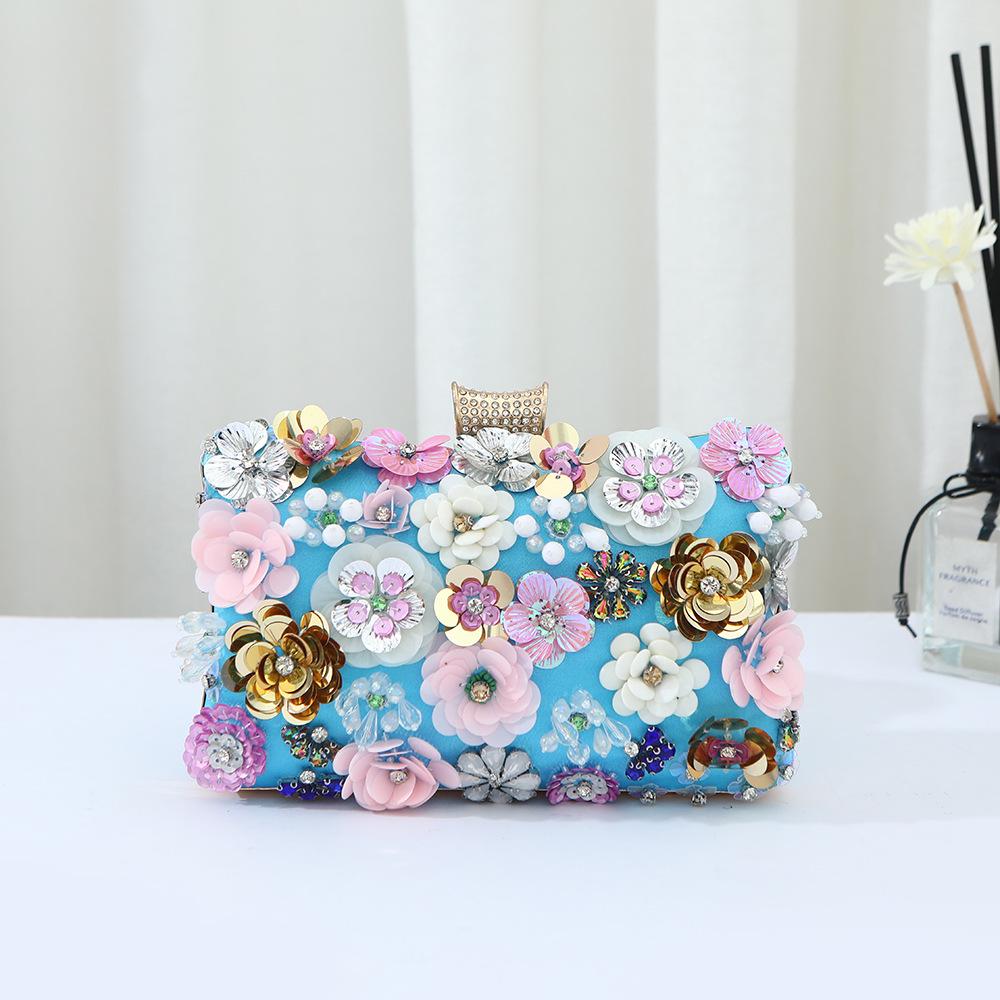 Women's Floral Evening Clutch: Elegant High-End Wedding and Banquet Handbag
