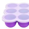 Ice Cube Mold Tray Food-Grade Silicone Ice Maker with Lid 9 Holes Easy Release Infant Food Food Container