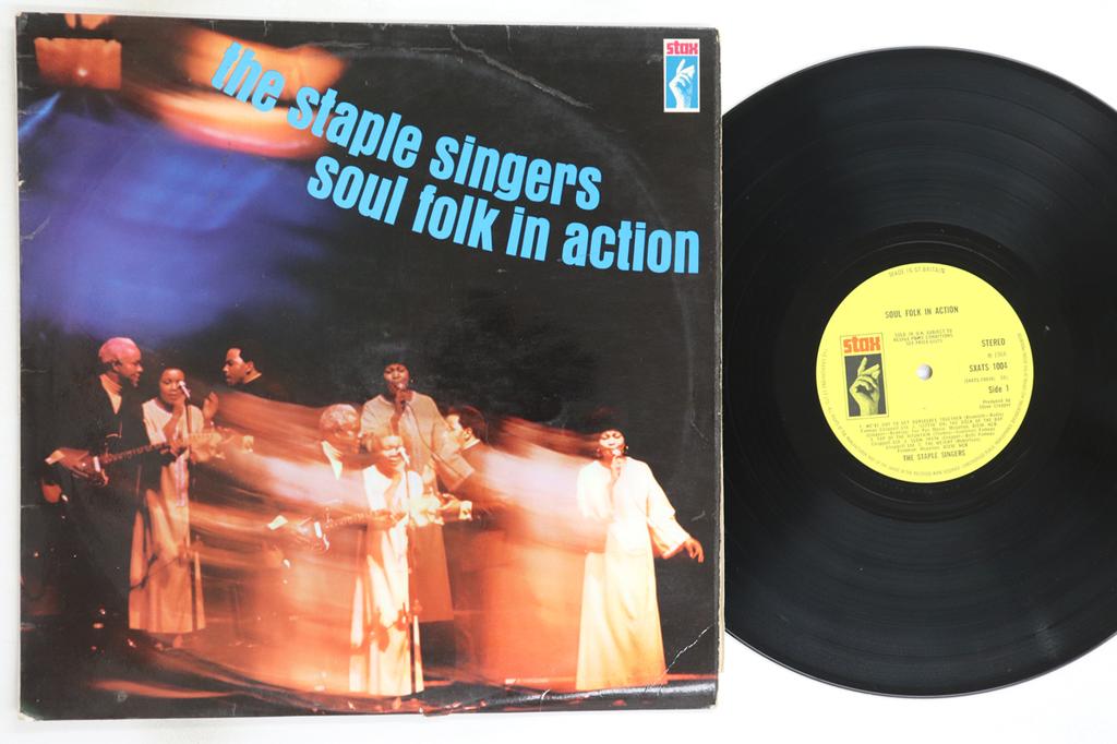 LP Record STAPLE SINGERS - Soul Folk In Action SXATS1004 STAX 1969 UK Soul/Funk Used