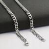 WIDE Men' Chain Silver Chain 50cm Diamond + FREE