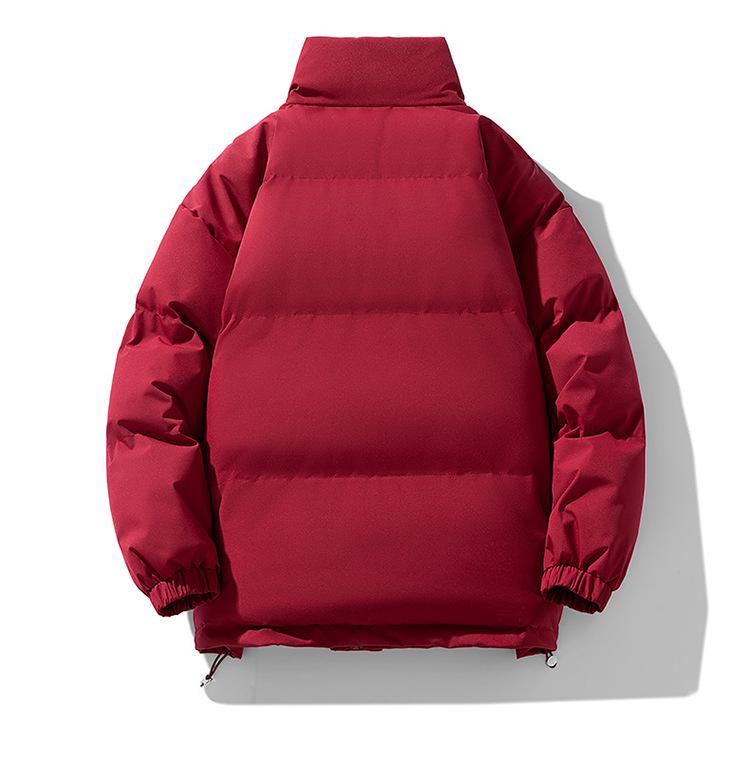 Men's 2025 Stand Collar Cotton Puffer Jacket - Winter Warm, Thick, Solid Color, Casual Coat