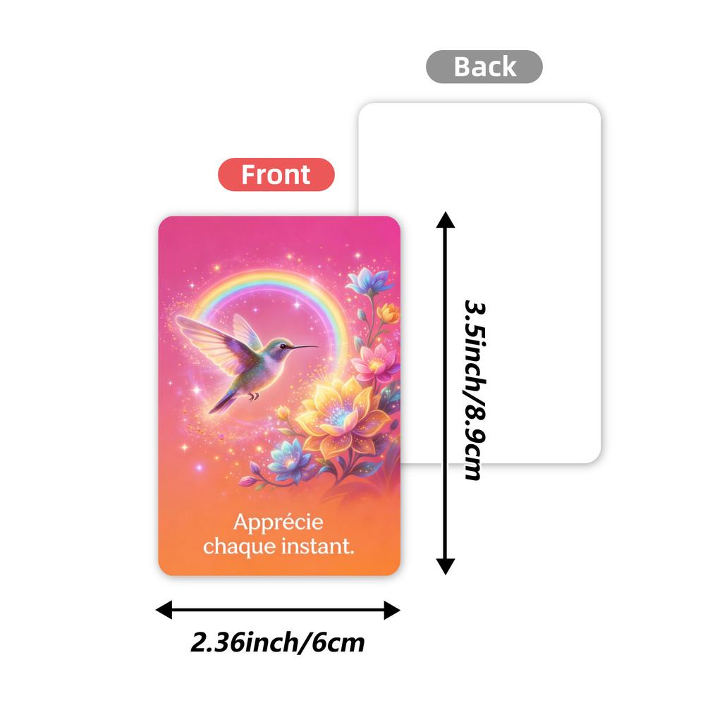 Fantasy Animal Energy Card 36 French Version Inspirational Quotation Card Hand Account Material Wall Decoration Message Card