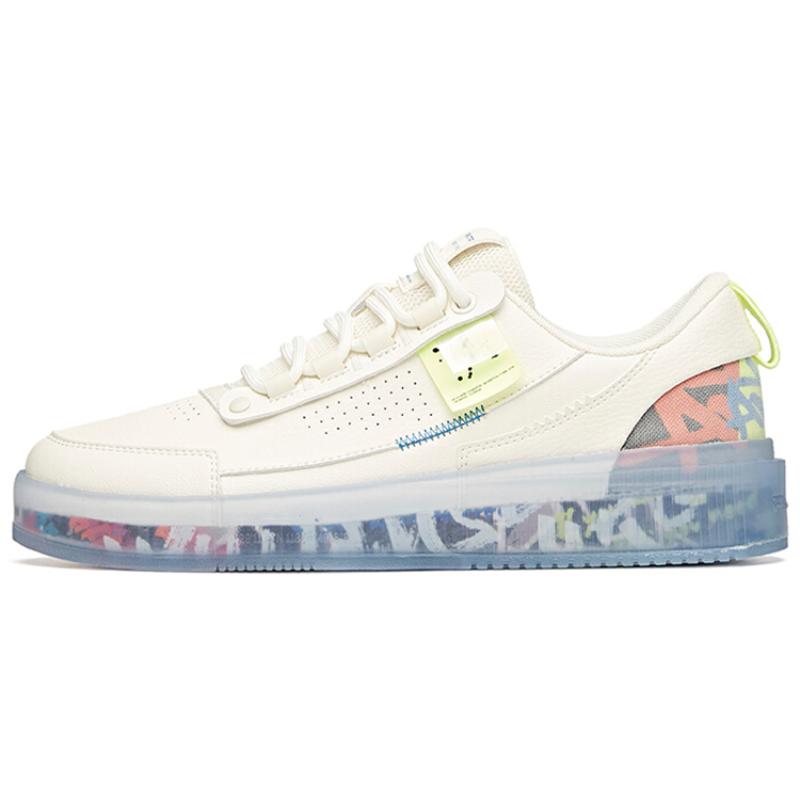 

Anta Life Collection Jelly Shoes Coverage Slip Resistant And Abrasion Resistant Low Top Skateboard Shoes White Green Sneakers 912228030-3 39