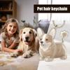 Transparent Dog Hair Storage Box Hair Grooming Puppy Pendants Pet Hair Keychain  Jewelry Gift