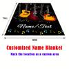 Custom Guitar Fleece Blanket Personalized Name Music Note Throw All Season Soft Warm Bedding Home Decor Gift for Music Lovers