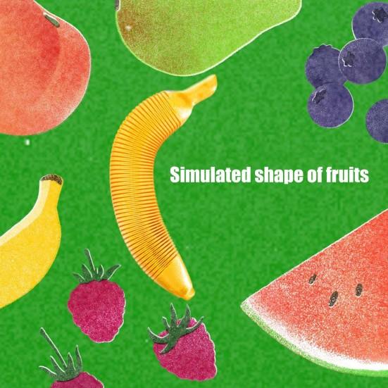 3D Printed Retractable Banana Toy Stress Relief Bendable Banana Cucumber Fidget Toy Flexible Fruit Shape Anti-anxiety Desk Toy