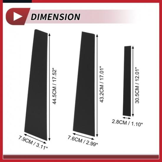 6pcs Door Pillar Window Trim for Nissan Sentra 07-12 Black