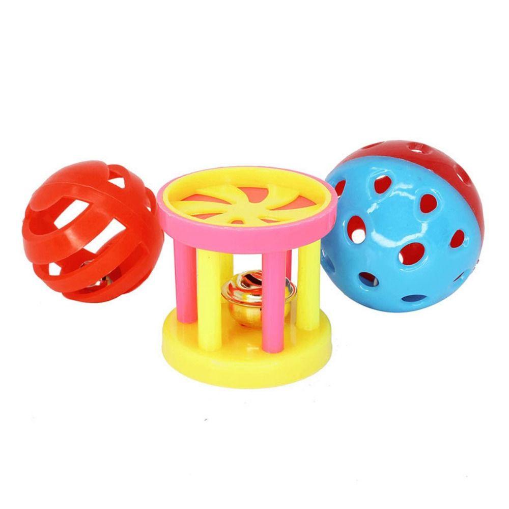 

Sound Interactive Bite Resistant Rolling Bell Ball Bird Foot Toy Pet Ball Toy Parrot Chewing Toy 3pcs