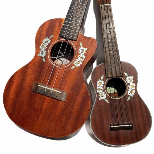 Hibiscus Rosetta Ukulele Soundhole Inlay Sticker