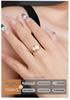 S925 Sterling Silver Irregular Moissanite Women's 3CT Fashion Ring