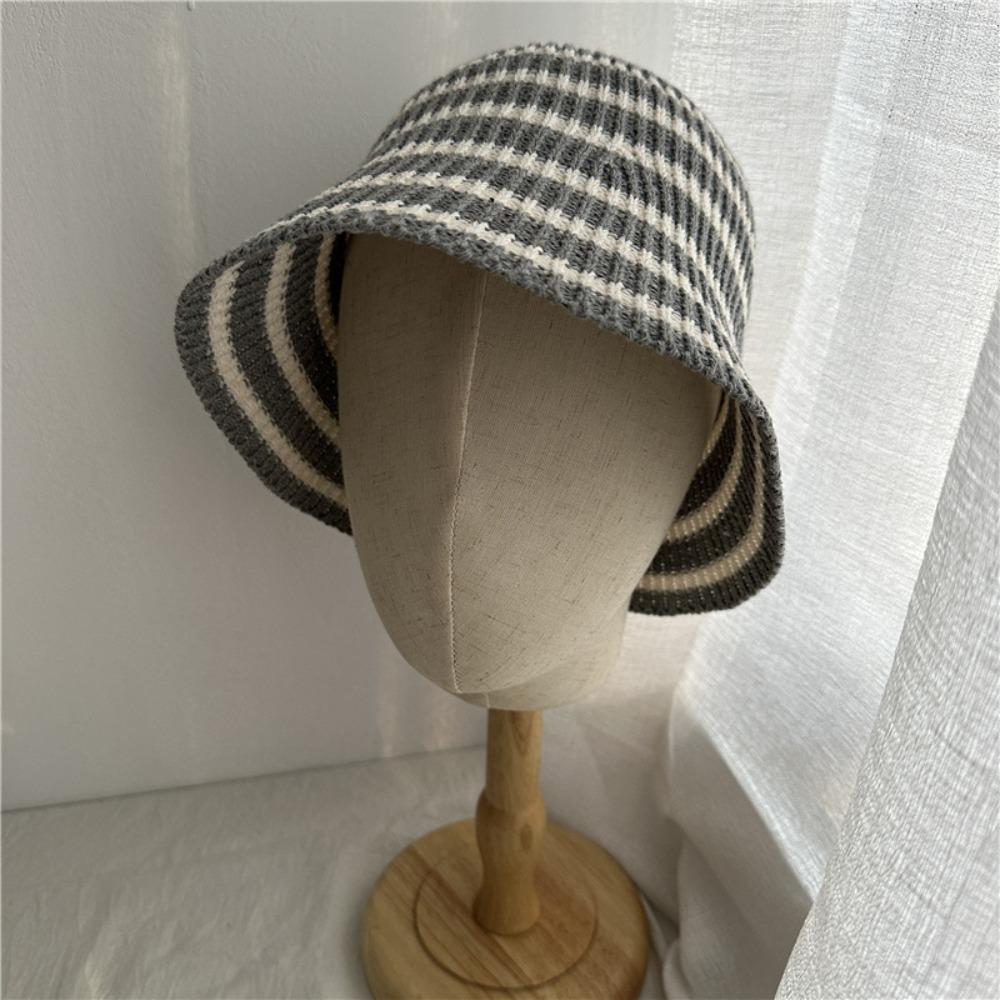 Anti-UV Fisherman's Hat Knitted Basin Hat Fashionable Artistic Versatile Hat  Girls