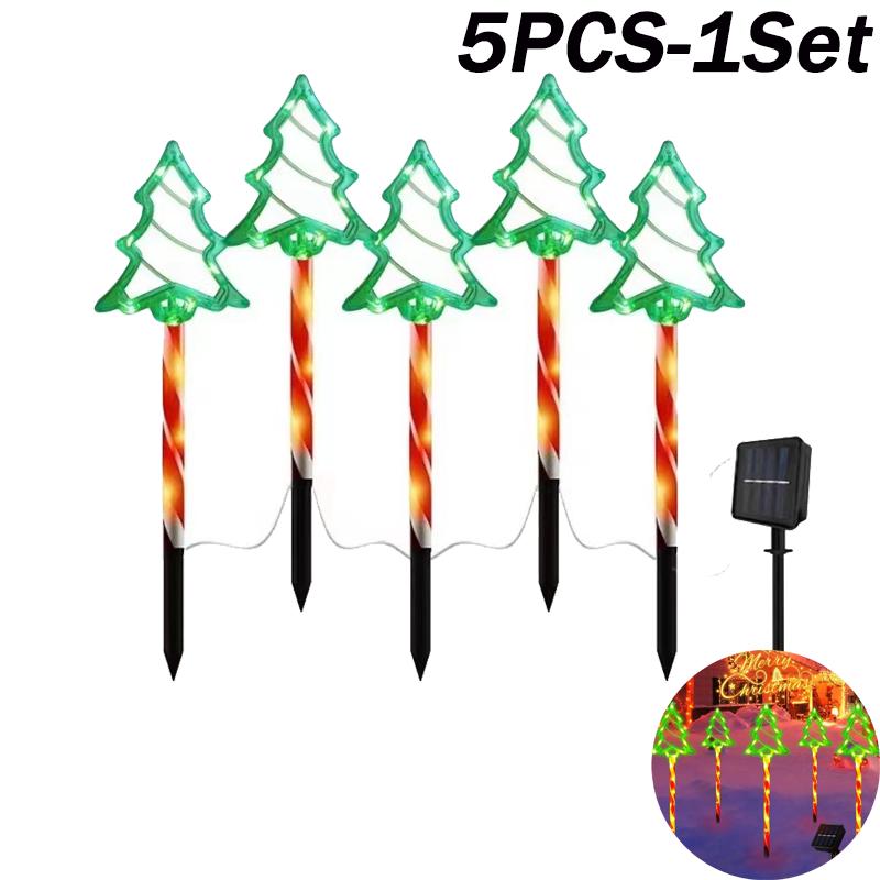 

5 шт./компл. светодиодные огни для рождественской елки рождественские наземные огни уличные огни для патио сада газона рождественские украшения для дома