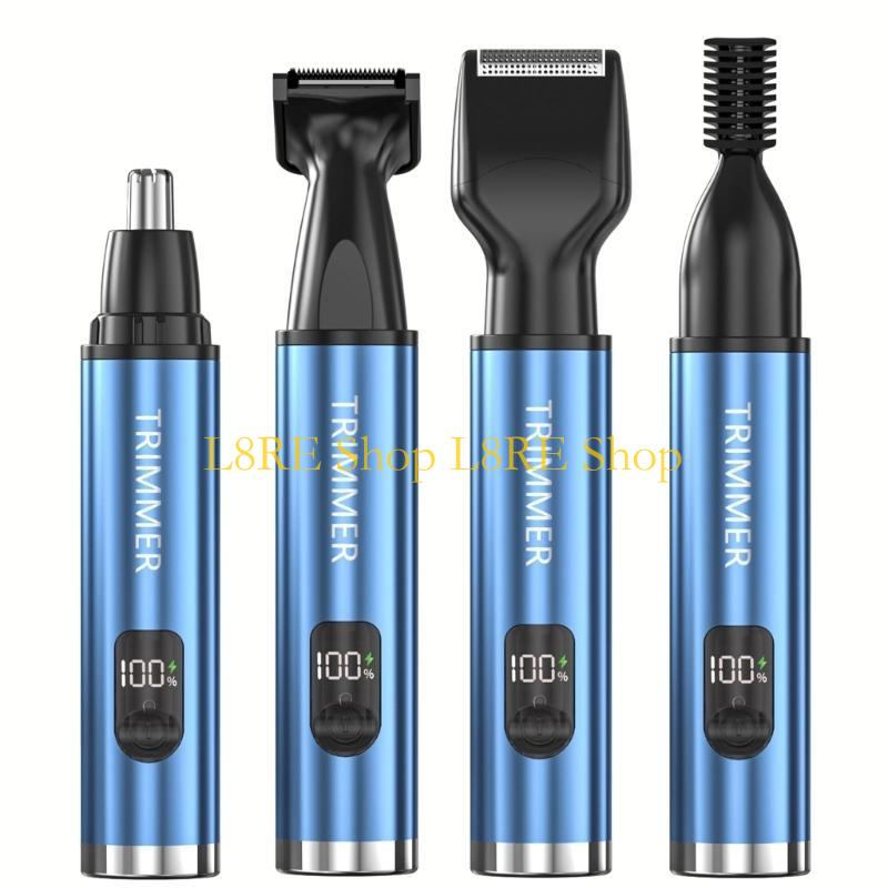 L8RE Nose Hair Shaver Electric Shaving Tool 4 in 1 Grooming Device Electric Shavers USB Rechargeable Convenient Grooming Tool