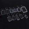 50PCS Key Chain Blank Double Side Plastic Keys Rings Metal Ring Eco Friendly Drop Resistance Holder Accessory Birthday