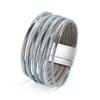 Metal Tube Decoration Chunky Bracelet Wide Band Multilayer Bracelet  Men's Accessory
