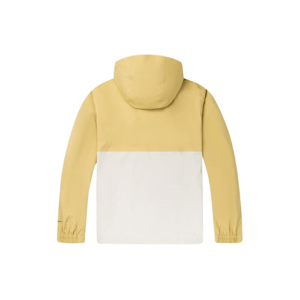 Columbia Color Block Spliced Hooded Long Sleeve Hiking Waterproof Windproof Breathable Lightweight Jacket Women jackets Yellow XR1866-292