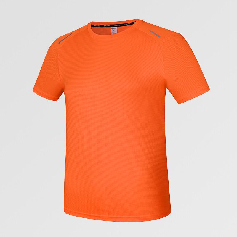 

Мужская быстросохнущая дышащая клетчатая футболка с круглым вырезом 4XL флуоресцентный оранжевый