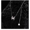 French Style H Letter Necklace Women Minimalist Design Ins Trend Luxury Sweater Chain Zircon