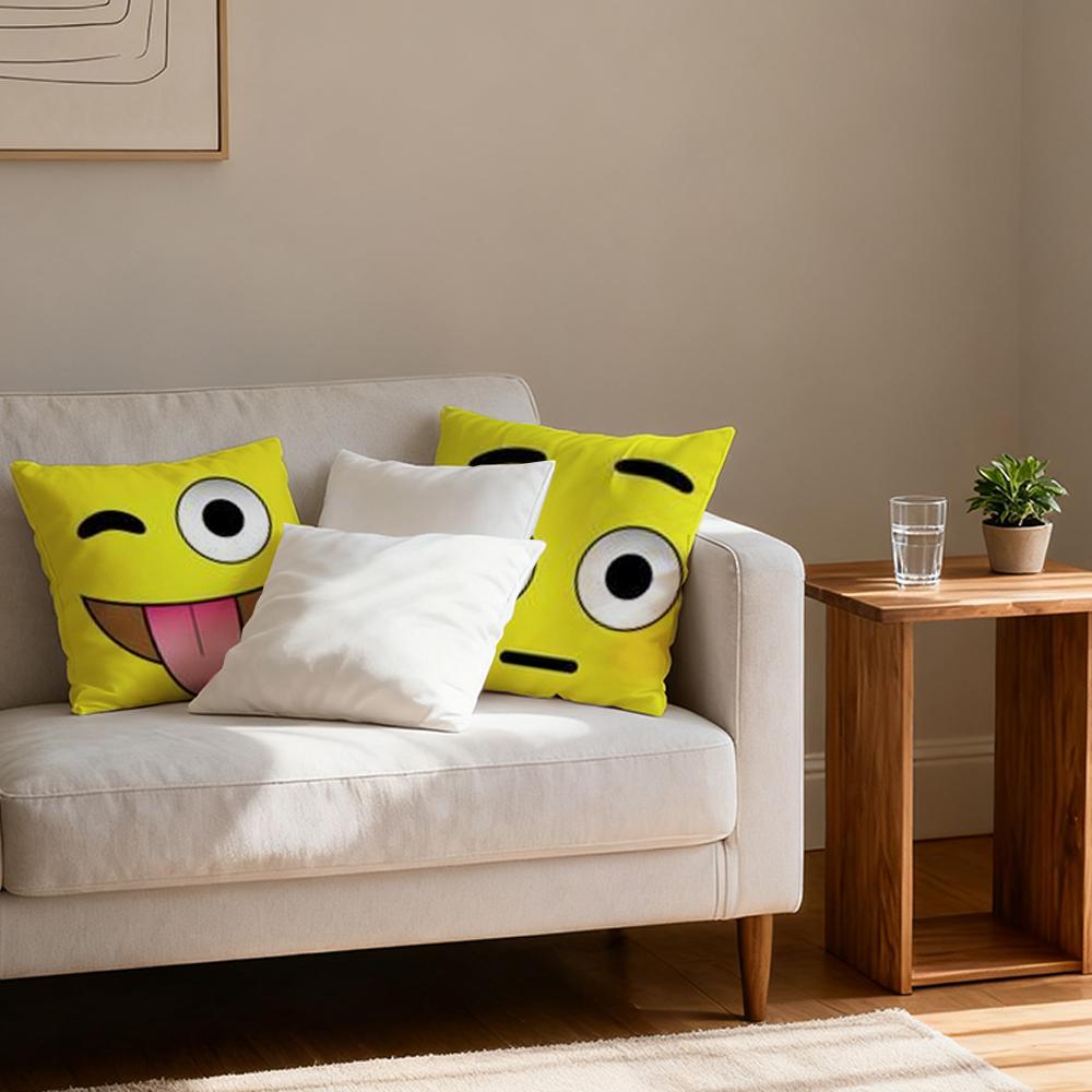 Pillow Case luxurious home office, sofa decorative Multi sized car seat cushions, pillowcases Emoji Personalized