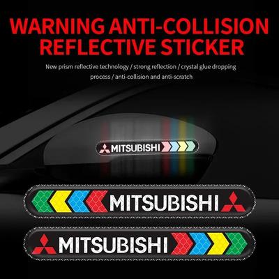 Car Anti-collision Strip Rearview Mirror Door Personalized Reflective Sticker For ART ASX Lancer Pajero Outlander EX
