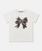 CHICKS Pink Ribbon Crop Short Sleeve Tee White