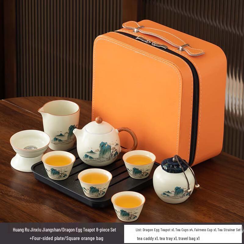 Jinxu Shanhe Dragon Egg Ceramic Tea Set