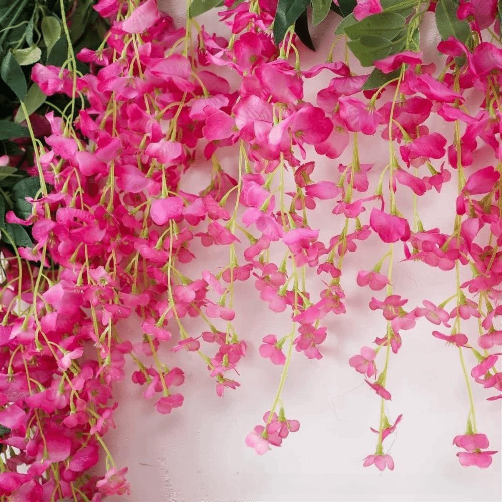 Single Branch Faux Wisteria Flower Vine Plants Strips  Home and Garden Decorations