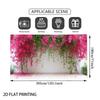 2D Cottage Falling Flower White Tile Base Garden Photo Background