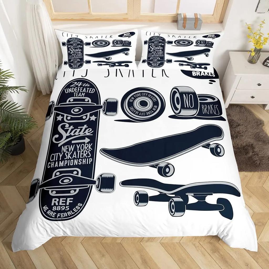 Home Living Luxury Route 66 Print 2/3Pcs Soft Duvet Cover PillowCase Queen and King Size Kids Bedding Set EU/US/AU Size