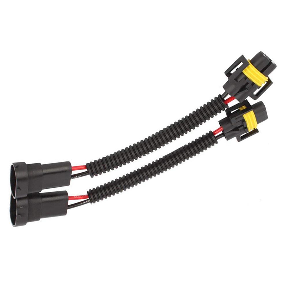 2pcs Car Headlamp H11 H9 H8 Extension Wiring Harness Replacement for Car Automotive Headlights Fog Lights