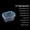 Caja de Almacenamiento de Herramientas de Plástico Transparente Cuadrada Contenedor de Cuentas para Joyería Caja para Accesorios de Herramientas Eléctricas Estuche Organizador para Artículos Pequeños y Misceláneos