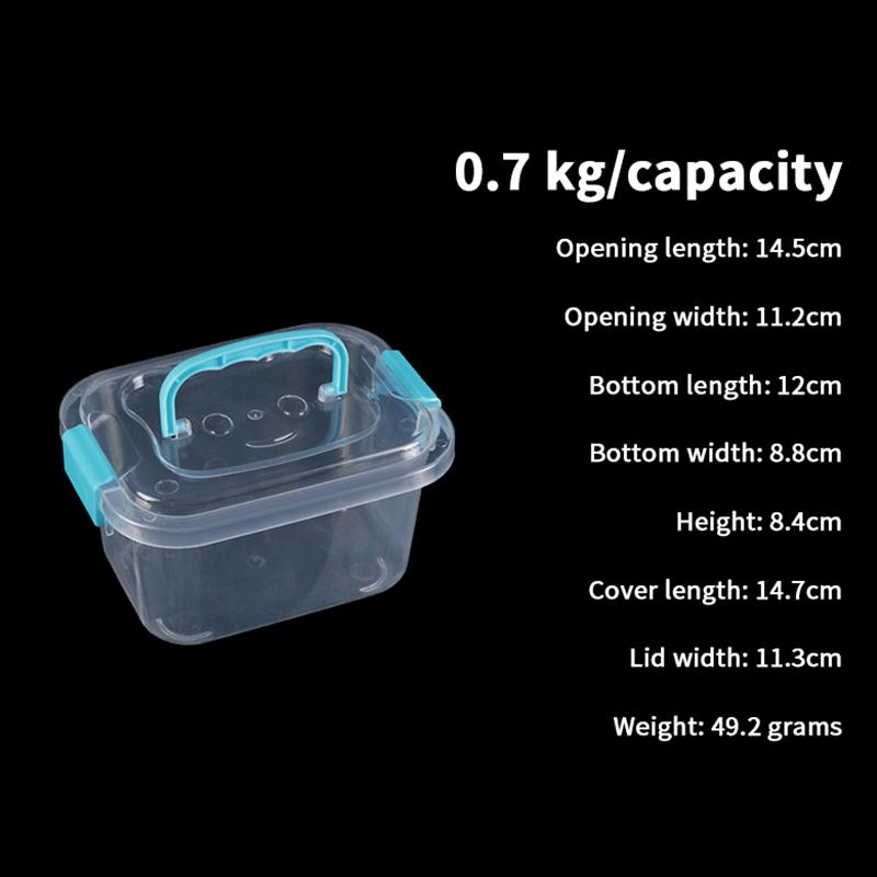 Caja de Almacenamiento de Herramientas de Plástico Transparente Cuadrada Contenedor de Cuentas para Joyería Caja para Accesorios de Herramientas Eléctricas Estuche Organizador para Artículos Pequeños y Misceláneos