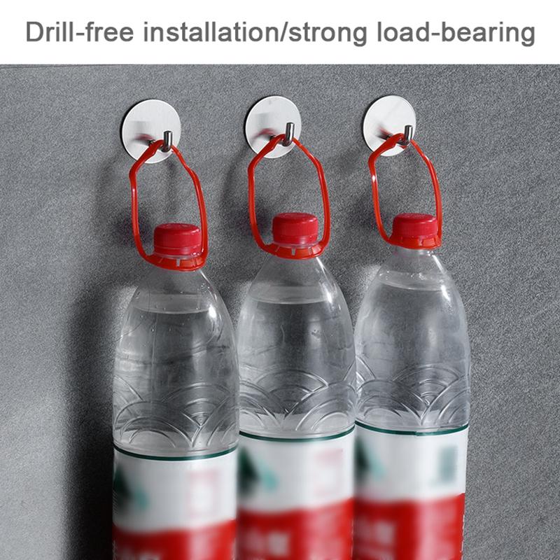 Adhesive Hooks 304 Stainless Steel Simple Practical for Clothing