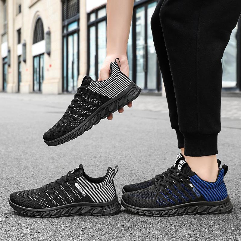 Shoes men's autumn breathable and non-smelly feet mesh shoes soft sole comfortable running shoes fashion versatile casual shoes sports shoes