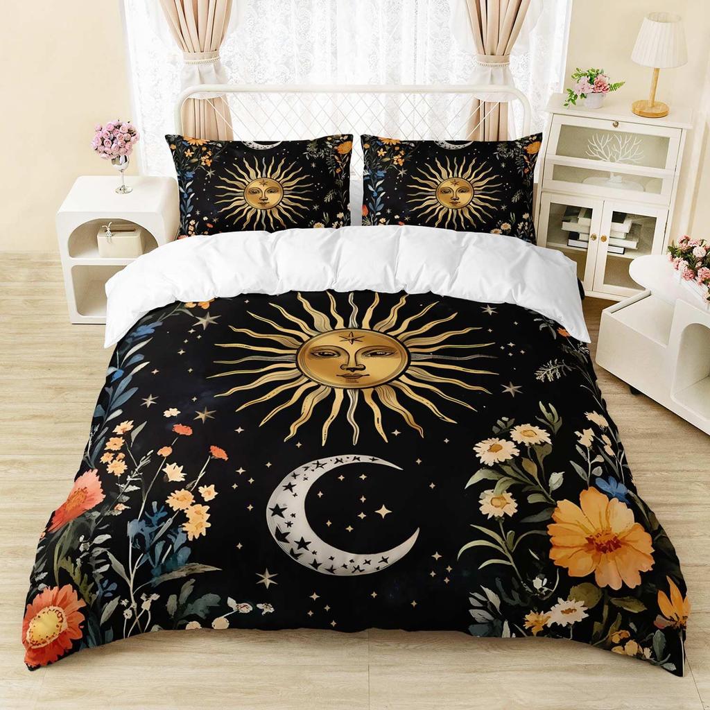 Three-Piece Quilt Cover 3D Digital Printing Bedding Set Bed Cover