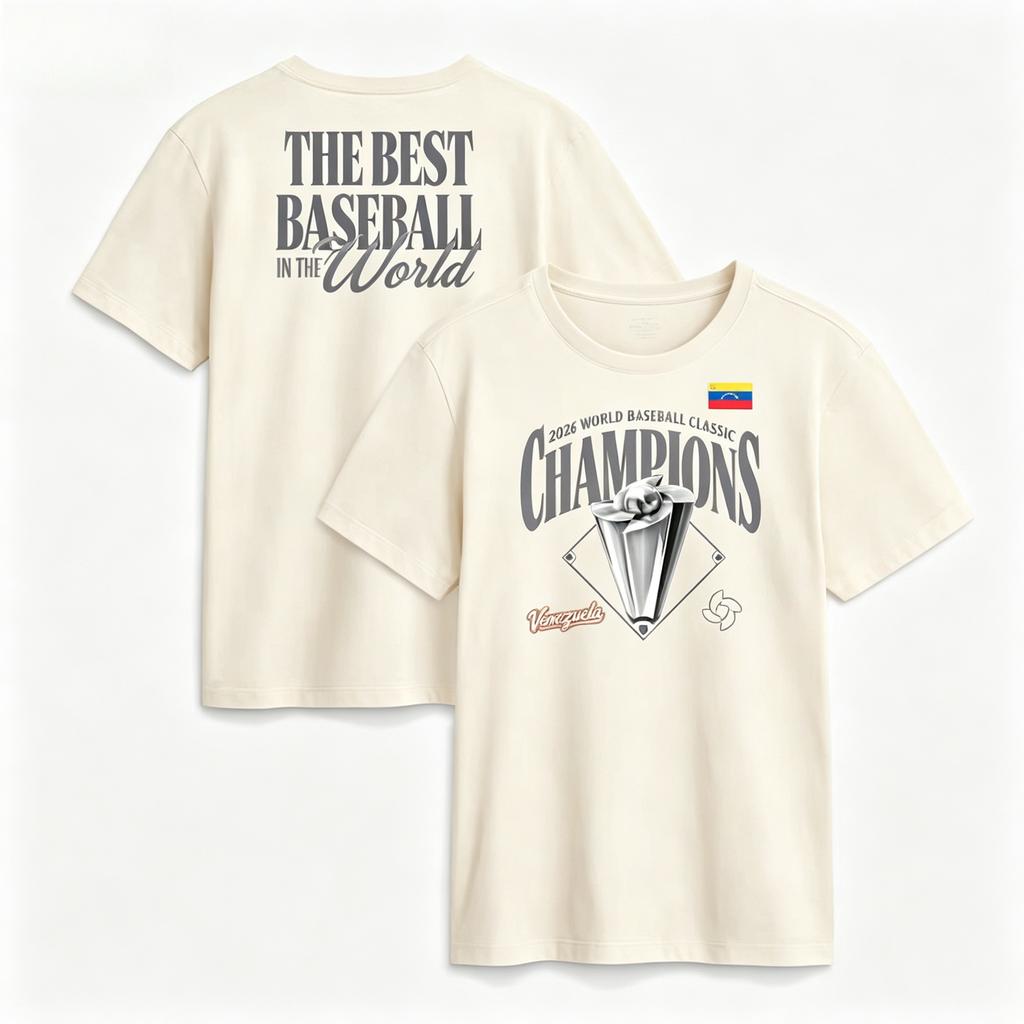 Venezuela 2026 World Baseball Classic Champions TShirt Unisex Women Summer pure Cotton Clothing Casual Fashion Short Sleeved Top